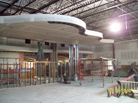 interior construction work on modern building